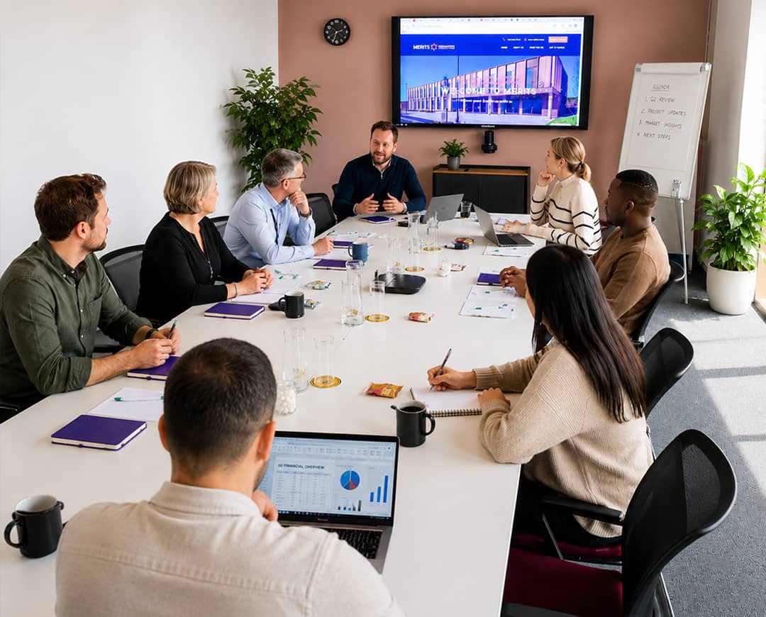 picture of the Lonsdale Boardroom available for meetings in MERITS, Naas Kildare