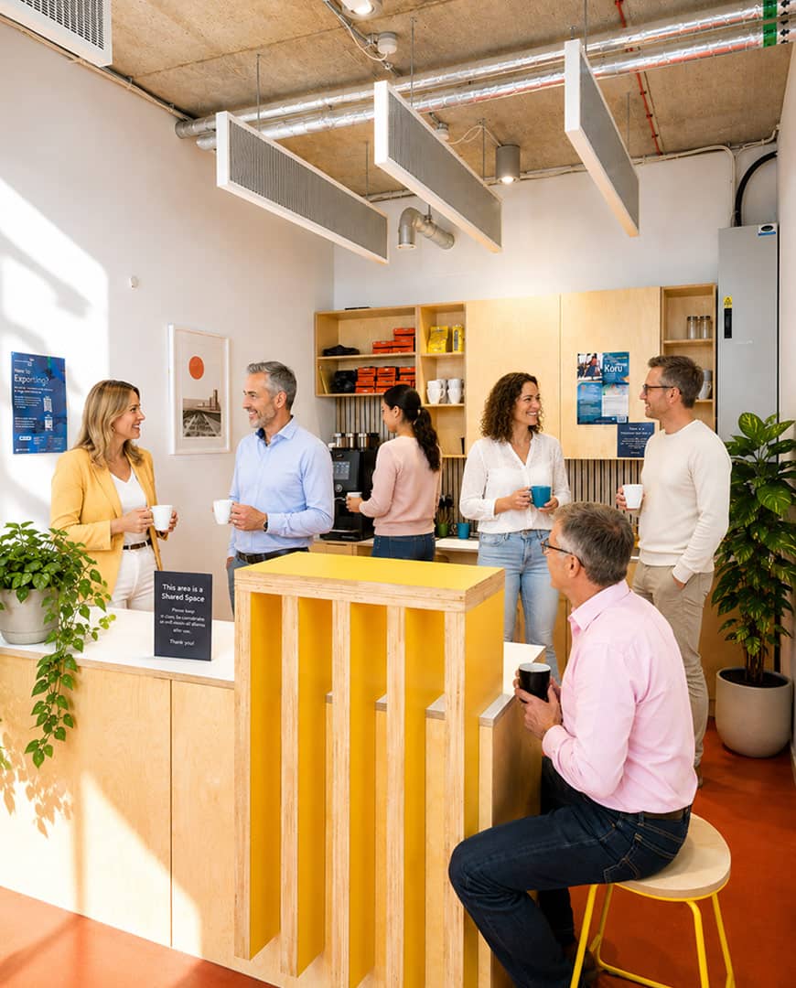 a picture of a communal coffee station in the MERITS building - Naas, Kildare